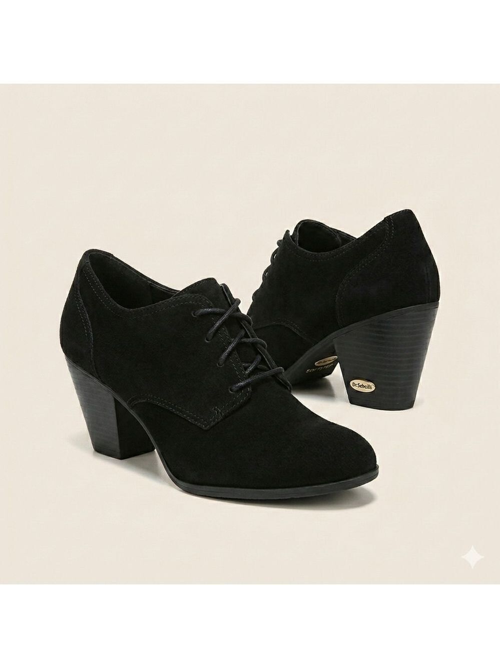 Dr Scholl's Black Suede Heels